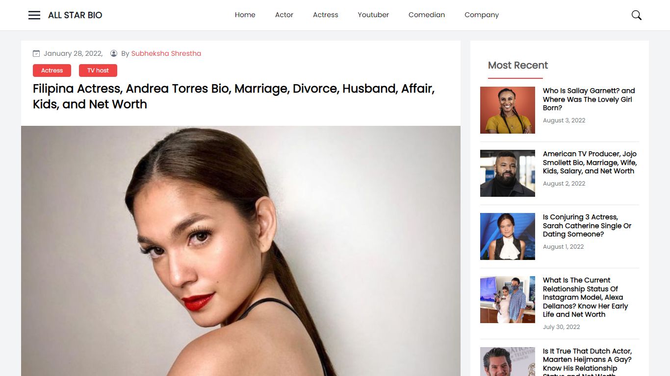 Andrea Torres, Marriage, Divorce, Affair, Kids, and Net Worth